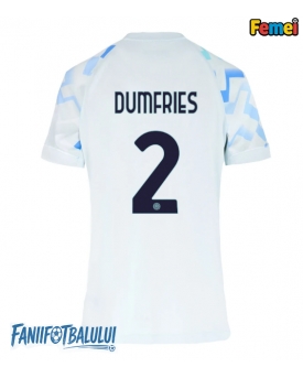 Inter Milan Denzel Dumfries #2 Tricou Fotbal Replică 2025-26 Femei Deplasare